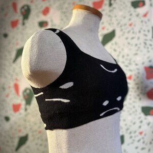 Lazy Oaf Happy Sad Knit Crop Top - 4